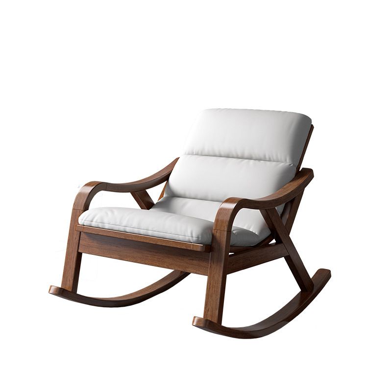 Solid Wood Rocking Chair Lounge Lazy Sofa Chair Family Leisure Rocking Chair
