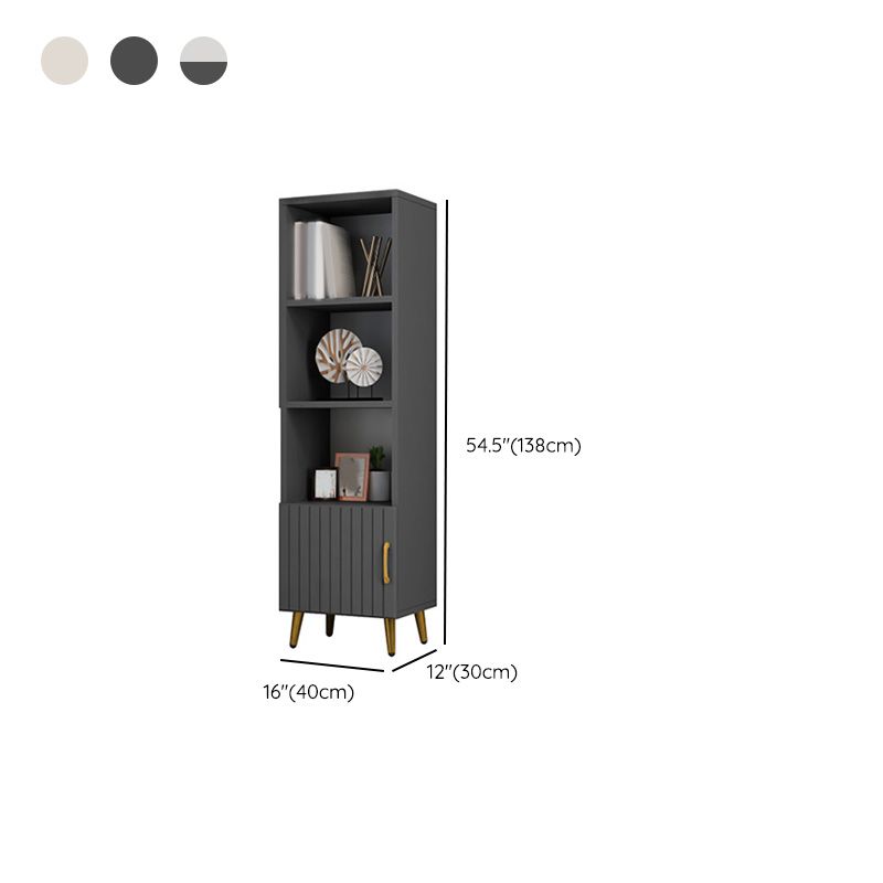 15.7" W Modern Glass Paned Cabinet Shelves Included Side Cabinet with 2 Doors
