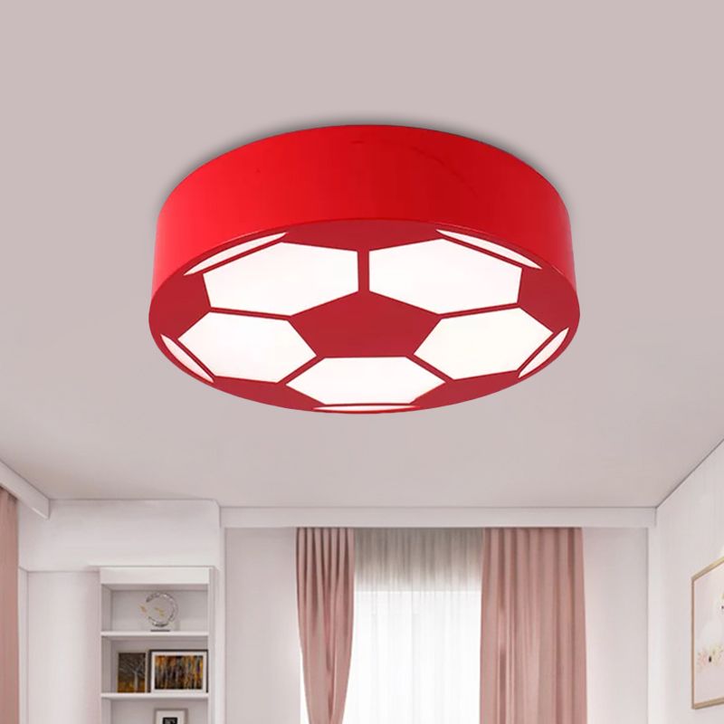 Plafonnier LED en métal de style enfant avec abat-jour en acrylique, rouge/jaune/bleu
