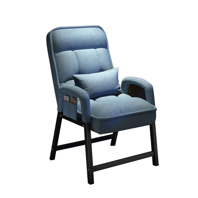 22.05"L x 37.8"W x 37.8"H Modern Sewn Pillow Back Track Arms Parsons Chair