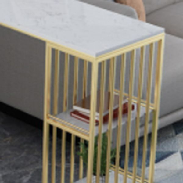 Glam Pub Table Double Pedestal Bar Height Rectangle Bar Table for Bar