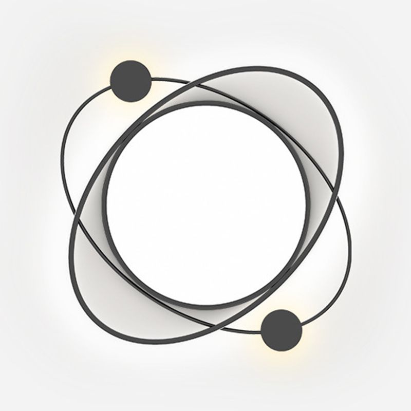 Wrap-around Line Design Rund LED Deckenleuchte 19.5 " Weiche Nordische Style Flush Mount Lamp für Schlafzimmer