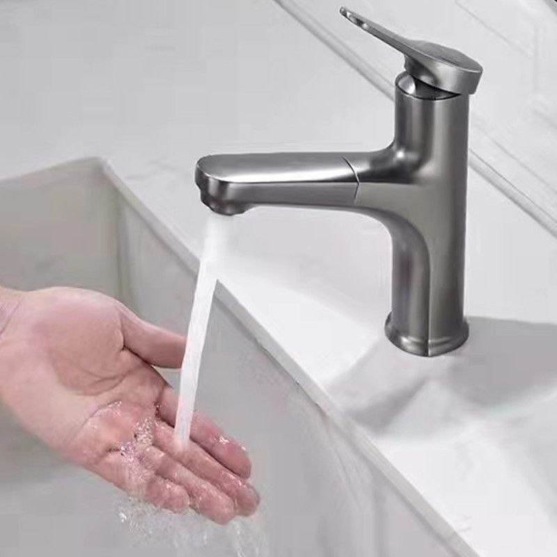 Pull-out 1 Hole Bathroom Faucet with Water Hose Vessel Faucet