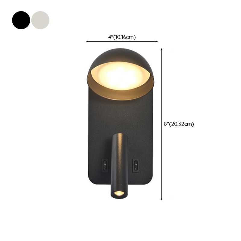 Modern Style Cylinder Shape Wall Sconce Metal 2 Lights Sconces for Bedroom