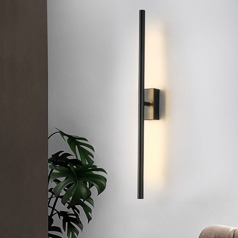 Contemporary Black/Golden Bathroom Vanity Light Metal LED Bath Bar