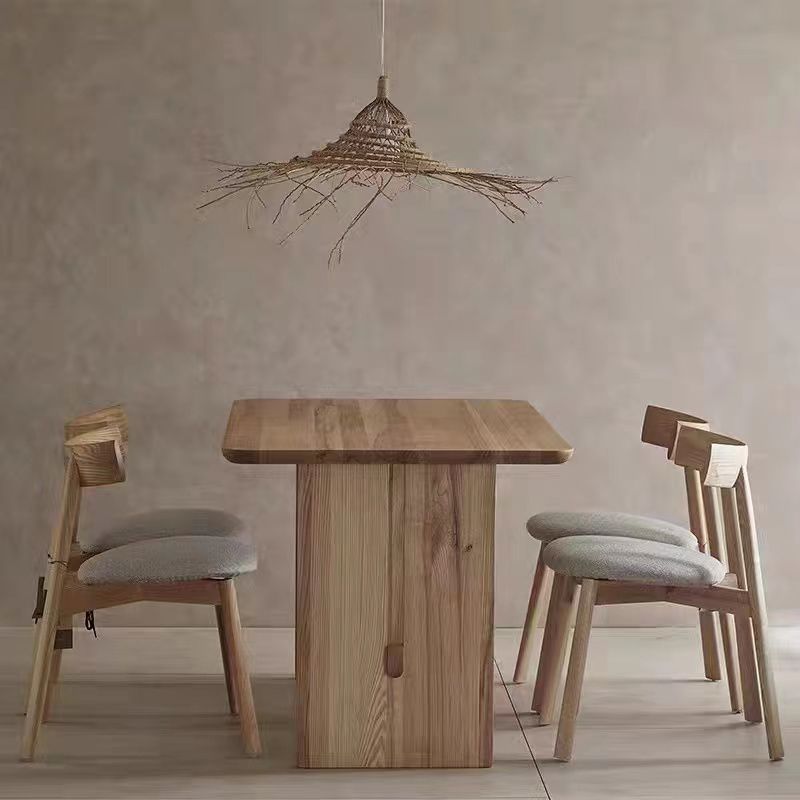 Modern Style Dining Furniture 1/2/3/4/5 Pcs Solid Wood Dining Set with Rectangle Table