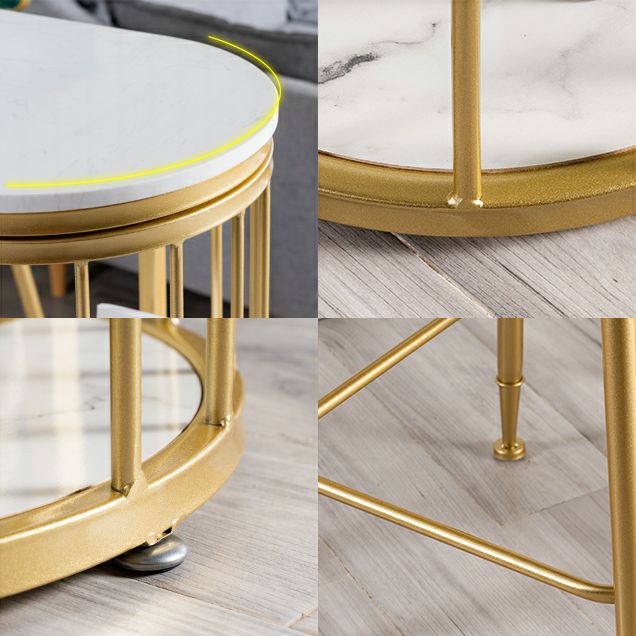 Modern 1/3 Pieces Bar Table Set Stone Counter Table with High Stools for Living Room