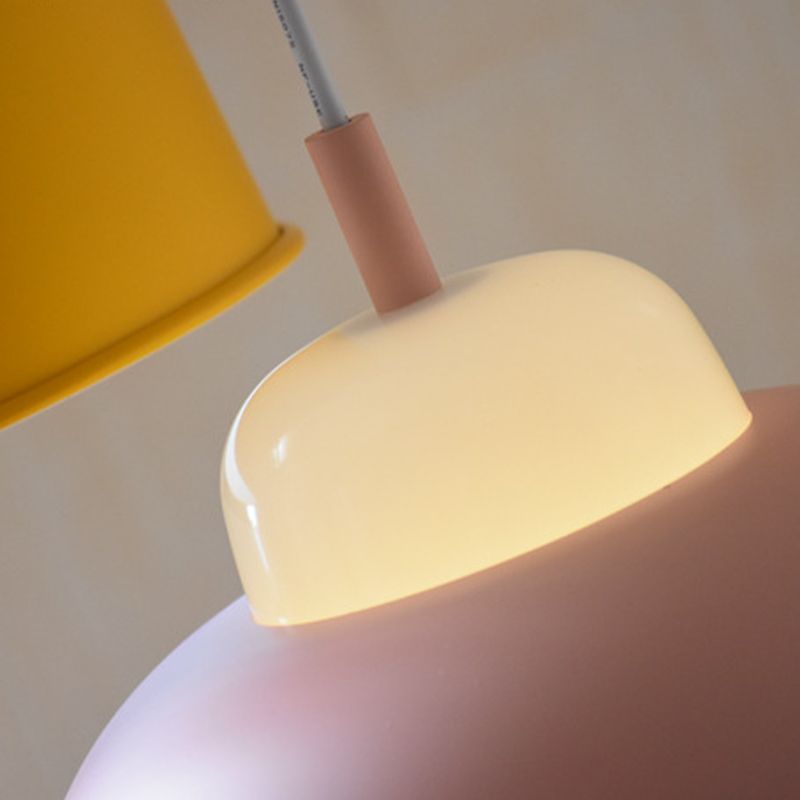 Metal Bowl Shape Hanging Pendant Light Minimalist Suspension Pendant Light