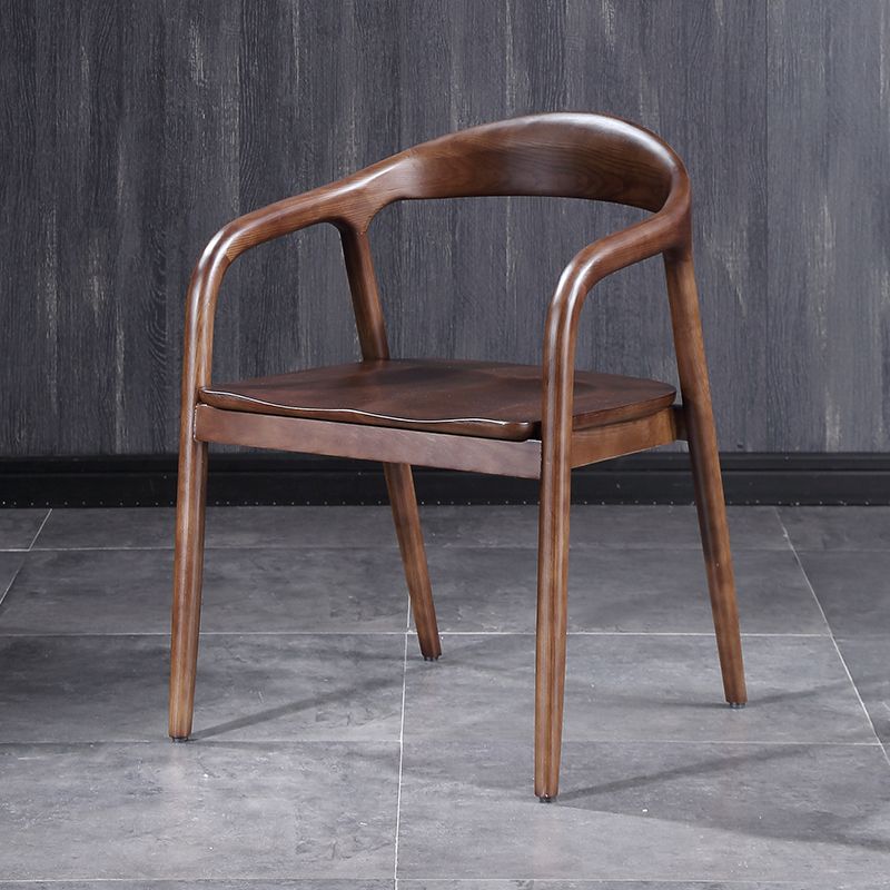 Traditional Style Dining Chairs Kitchen Arm Dining Chairs with Wooden Legs
