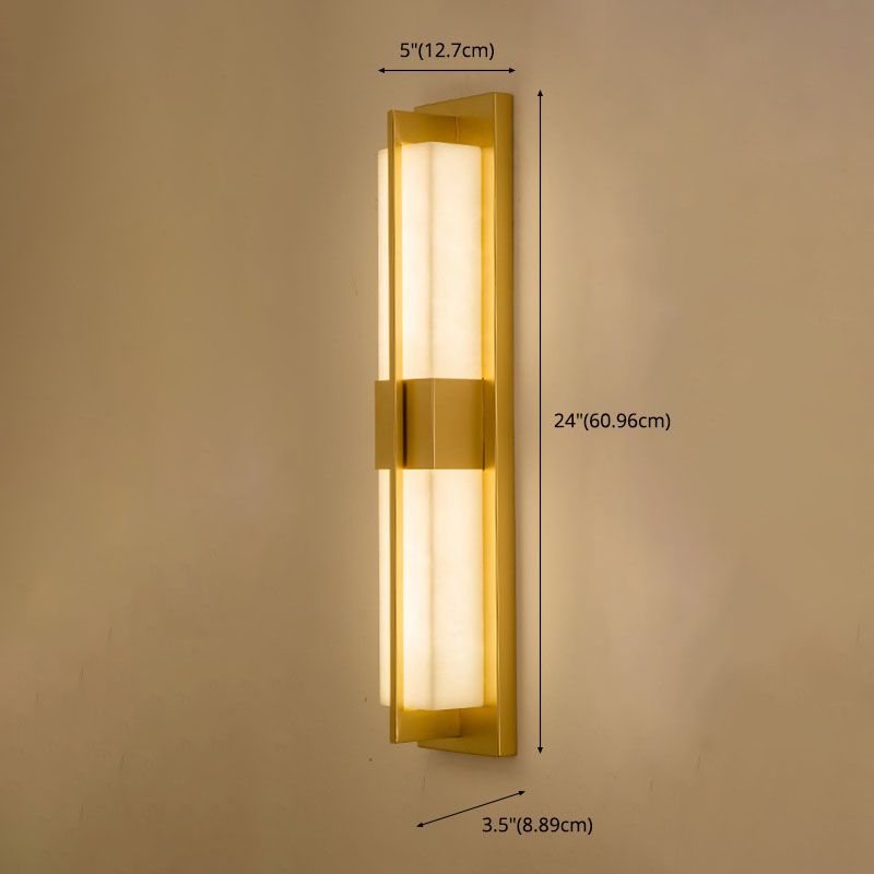 Moderner Marmorrechteck-Wandleuchte 1-Licht-Leuchtenlicht für Wohnzimmer