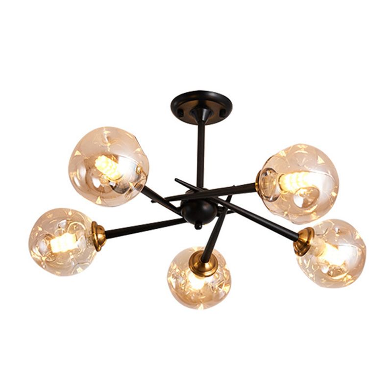 Spherical Chandelier Pendant Light Modern Style Glass Chandelier Lighting Fixture
