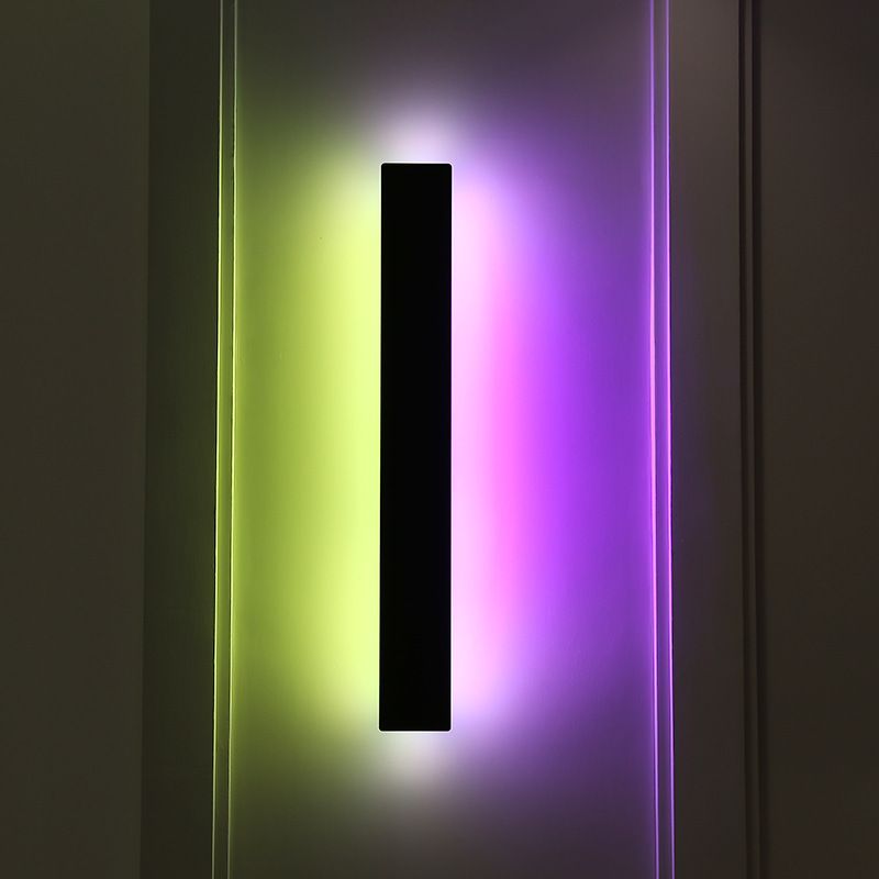 Metal Rectangular Wall Mounted Light Modern Style 1 Light Wall Light Sconces