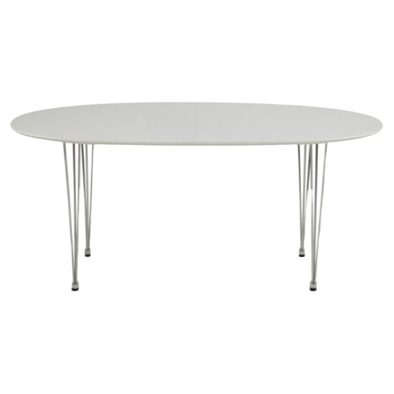 Metal Modern Oval Dining Table Sintered Stone Dining Table with 4 Legs