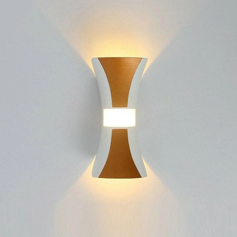 Metal Geometric Shape Wall Light Modern 2-Lights Wall Mounted Light Fixture