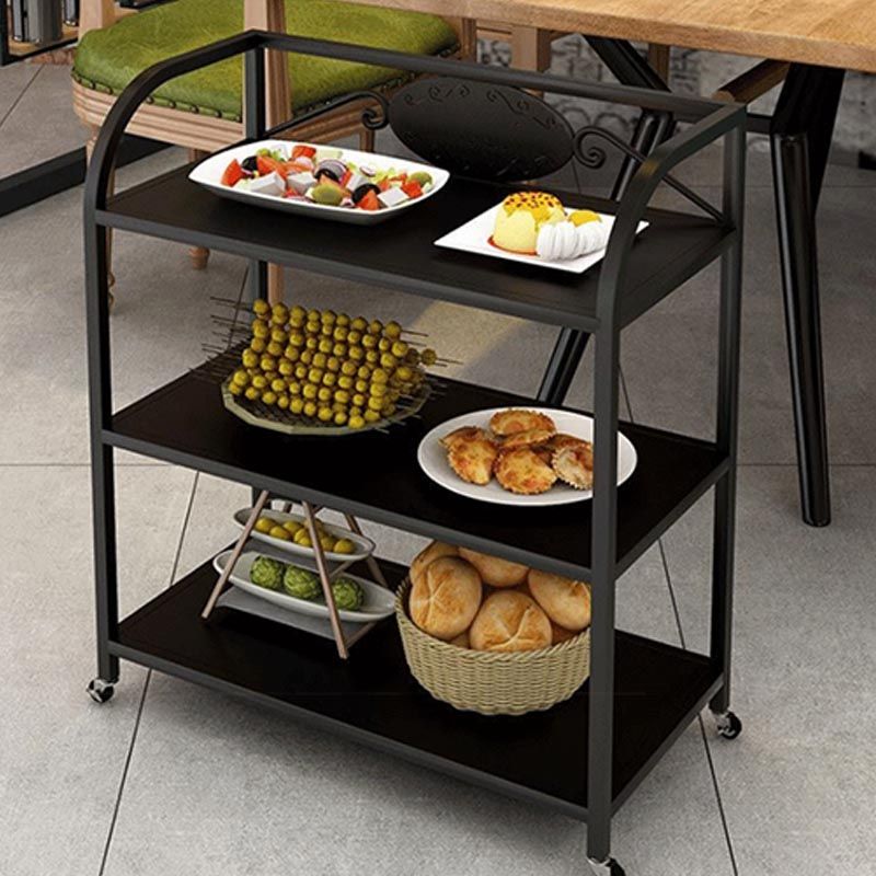 23.62"W Contemporary Metal Prep Table Rolling Prep Table for Dining Room