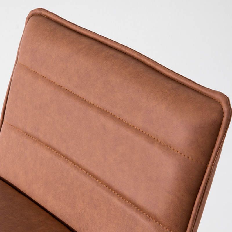 Modern Style Backrest Counter Stool with Cushion and Metal Base