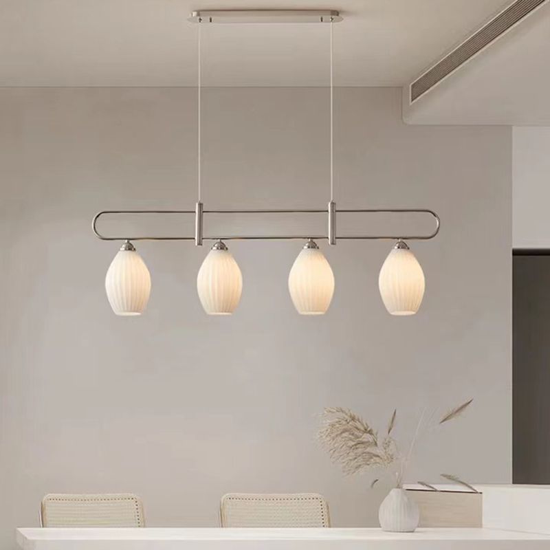 Ceramic Geometric Island Lighting Modern Pendant Light for Dining Room