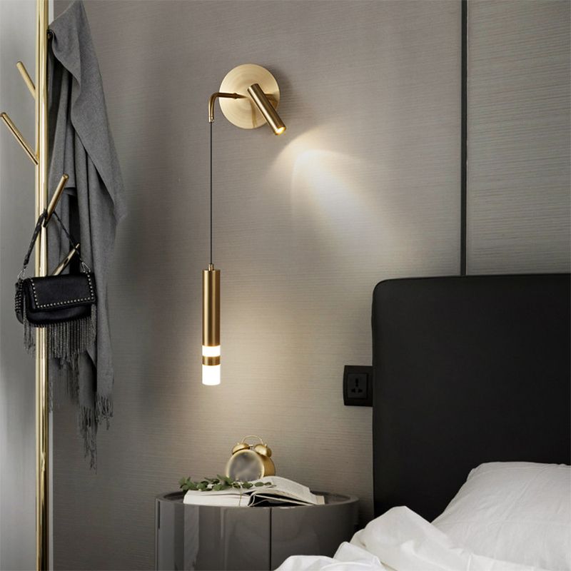 Contemporary Wall Mounted Light Aluminum 2-Light Wall Lamps for Bedroom