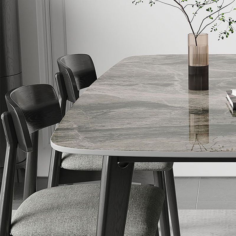 Home Dinner Room Kitchen Table Black Frame Contemporary Dining Table