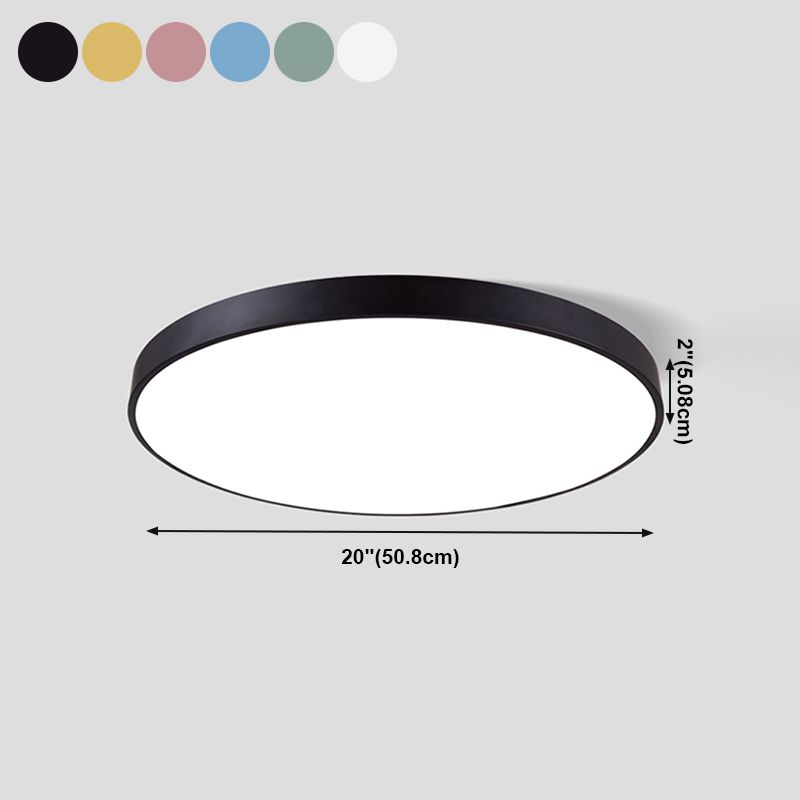 Moderne Macaroon Stil Led Flush Deckenleuchten Runde Form Acryl Flush Mount Lichter