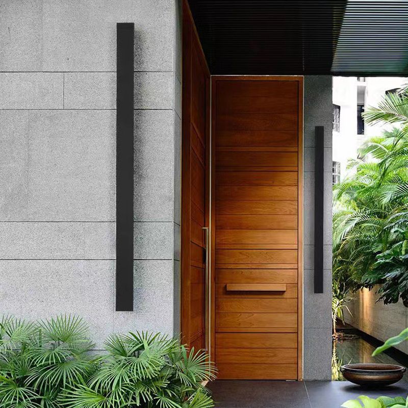 Éclairage mural en métal linéaire Style moderne 1 Éclairage mural d'éclairage en noir