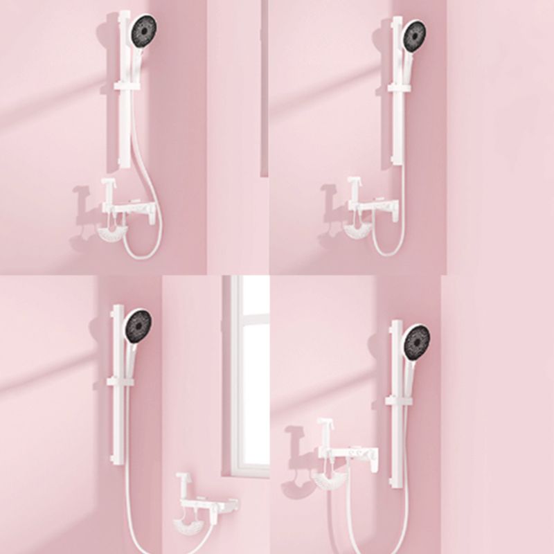 Modern Adjustable Water Flow Shower Faucet Shower Hose Shower System on Wall
