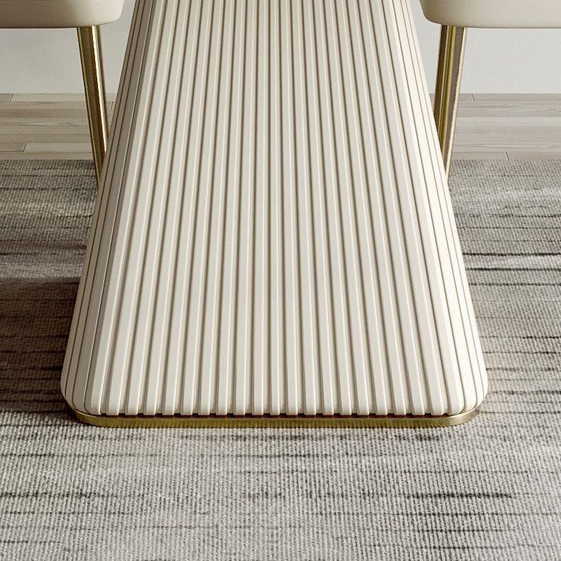 Nordic Glam Style Sintered Stone Rectangle Table Set 1/4/5/7 Pieces Set