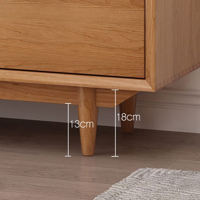 Modern Buffet Table with Sliding Doors Solid Wood Buffet Stand