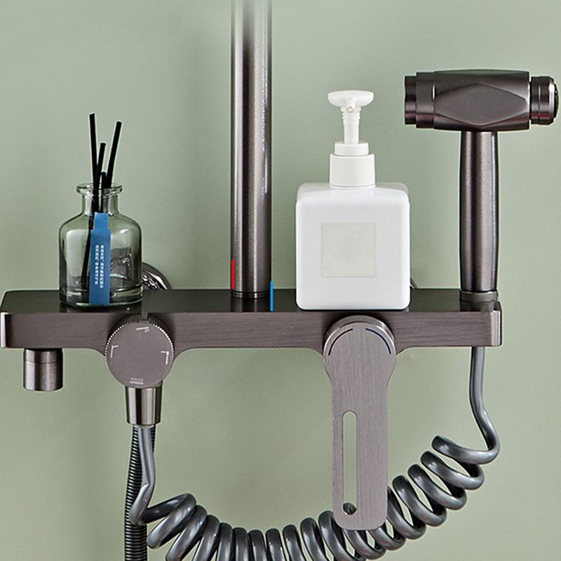 Modern Style Shower System Handle Lever Wall Mounted Spot Resist Shower System