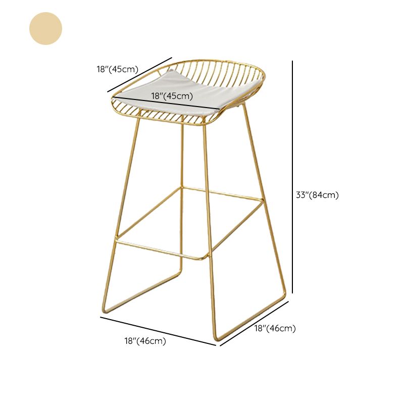 Contemporary Style Upholstered Counter Stool Bar-height Living Room Bar Stool