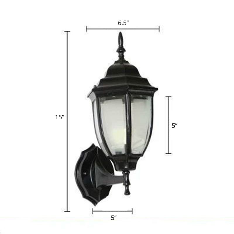 Bell Garden Wall Lighting Ideas Vintage Aluminum 1-Light Wall Mount Lamp with Glass Shade