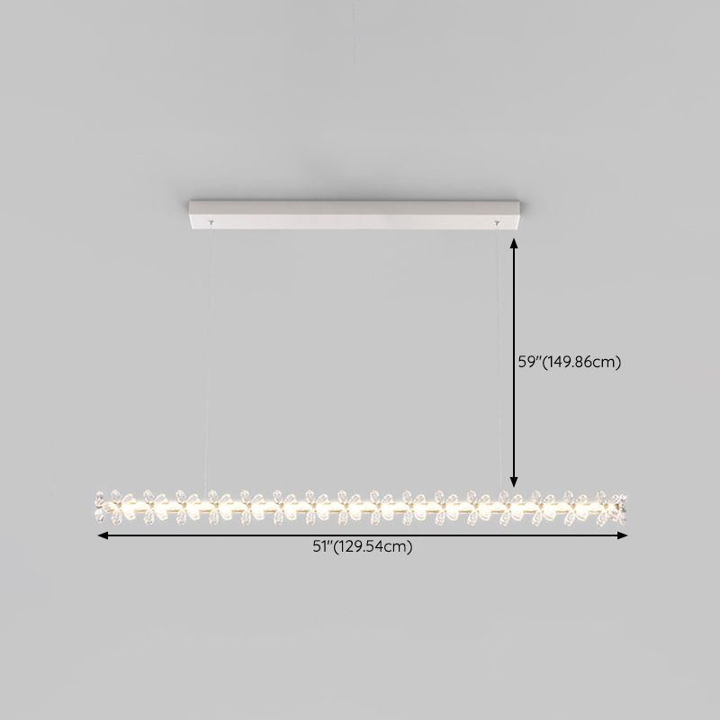 Modern Style Island Lamp LED Island Hanging Light with Crystal for Bedroom