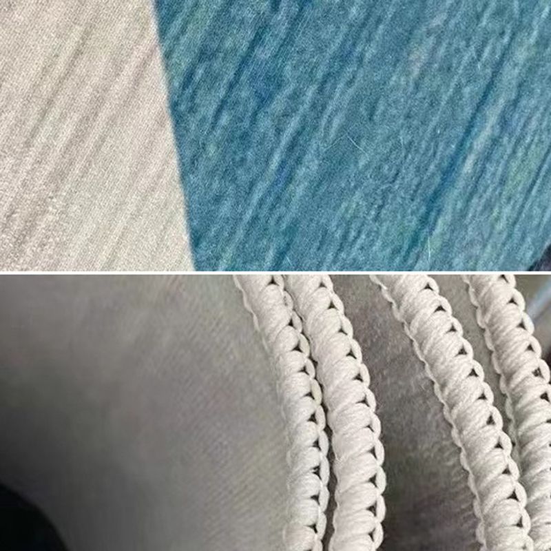 Brown Circle Rug Polyester Modern Area Rug Washable Rug for Living Room