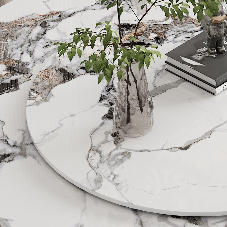 Rose Base Pedestal Dining Table Traditional Luxury Round Stone Dining Table