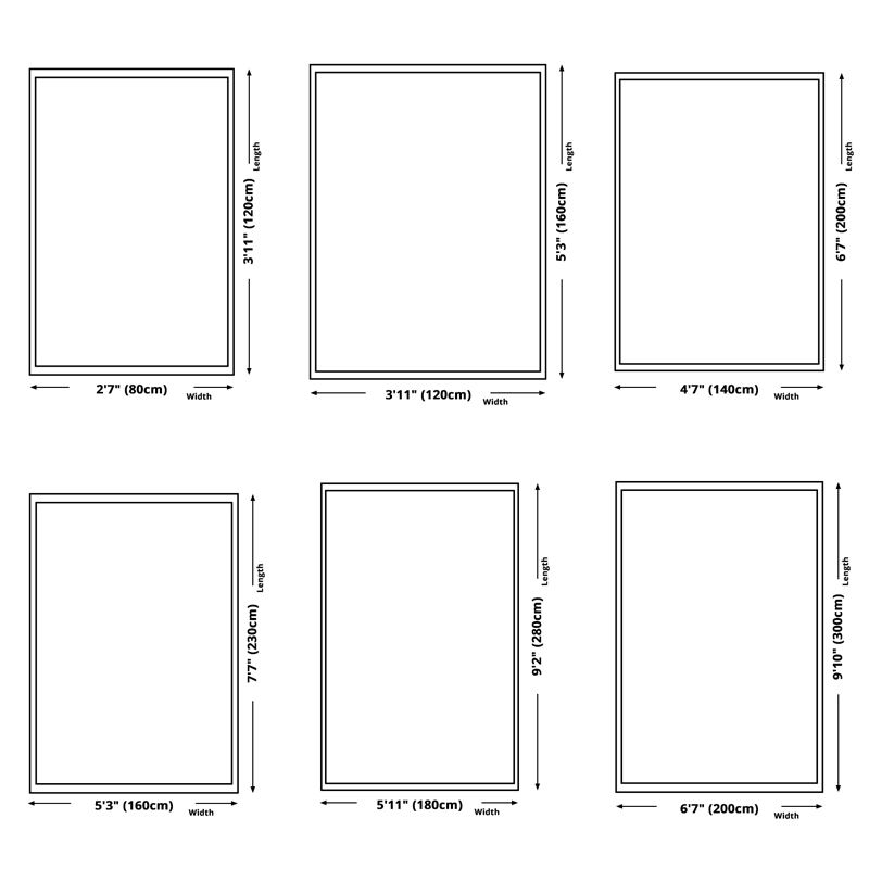 Multicolored Modern Rug Geometric Design Carpet Polyester Washable Indoor Rug for Living Room