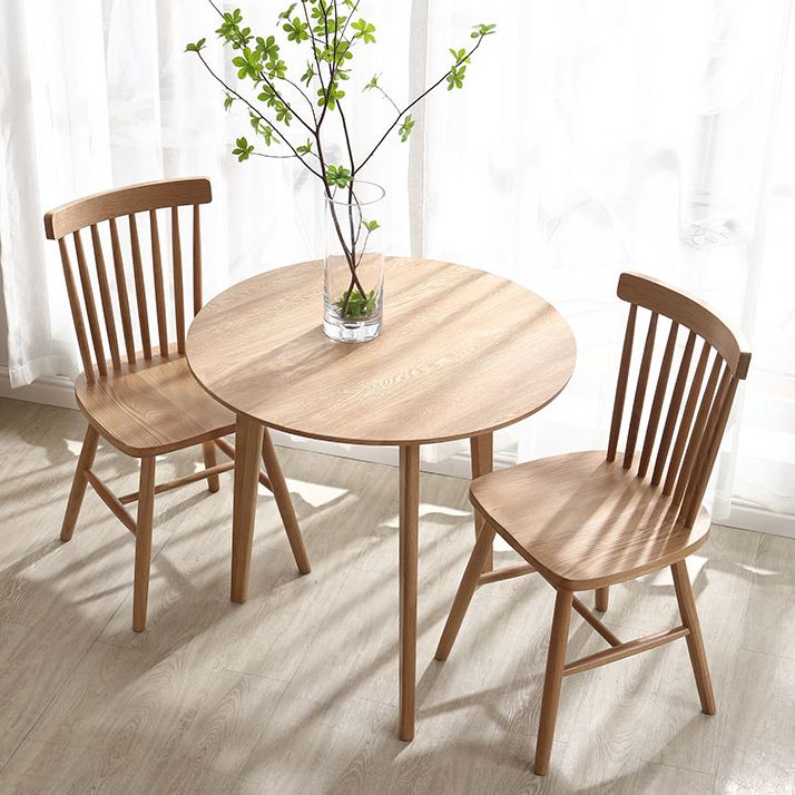 Tripod Base Dining Site Table Table de cuve contemporaine avec bois massif