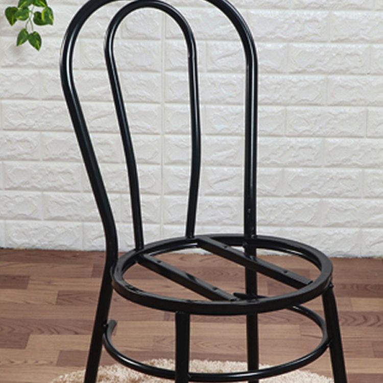 Contemporary Metal Dining Room Chairs Open Back Dining Armless Chair for Home Use