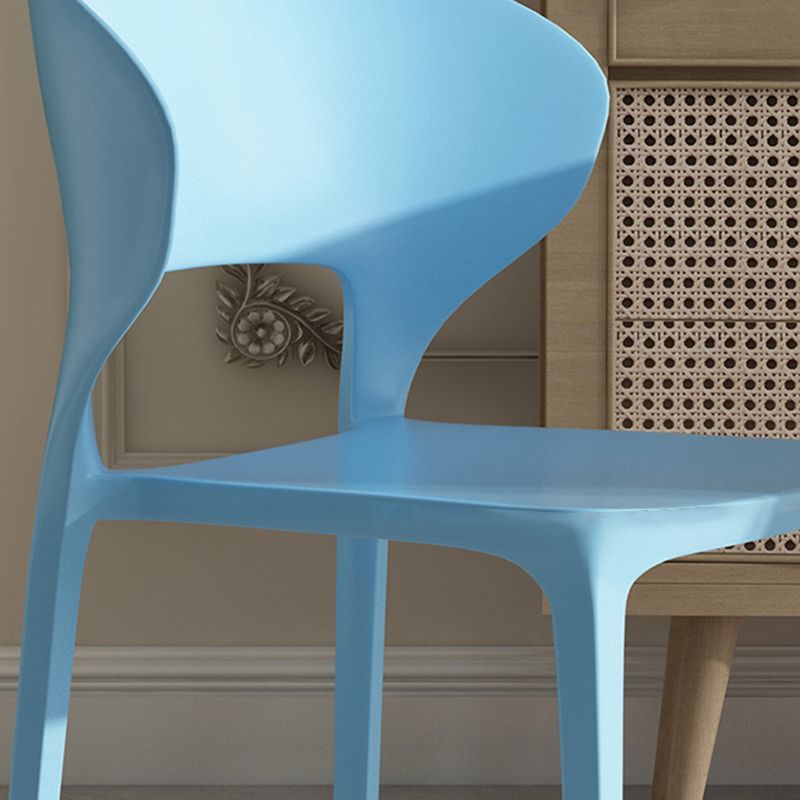 Dining Room Plastic Side Chair Kitchen Armless Dining Chairs