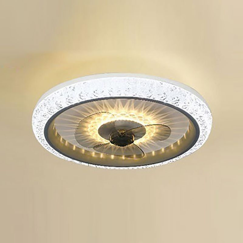 Acrylkreis Deckenventilator Leuchte Leuchte Makkaron LED Flush Mount Leuchte für Schlafzimmer