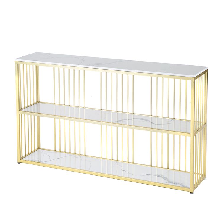 12 Inch Wide Glam Console Table Rectangle Stone Sofa Console Table