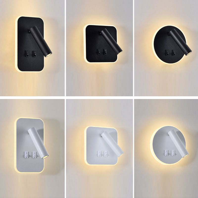 Modern Minimalist Style Cylinder Wall Mounted Lighting Metal Wall Lamp