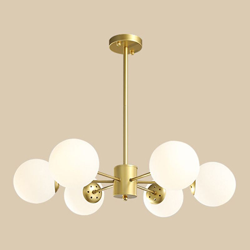 Globe Chandelier Light Fixture Modern Style Glass Pendant Lamp for Restaurant