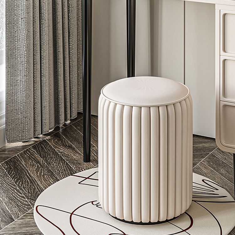 Contemporary White Solid Wood Table Makeup Vanity with Drawers