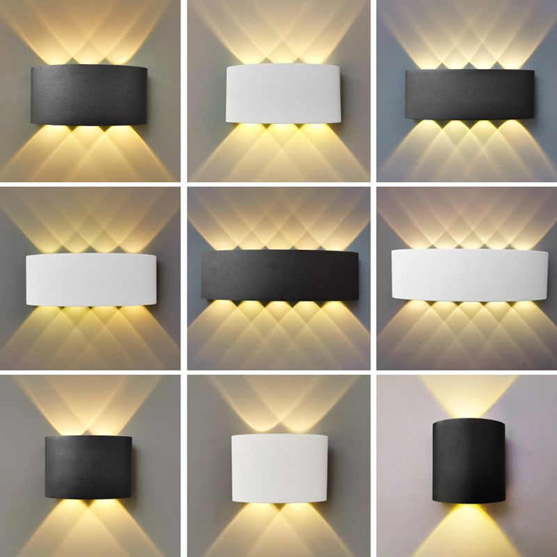 Moderner minimalistischer Stil nach oben und unten LED Wandleuchten Metallleuchten für Außenwand