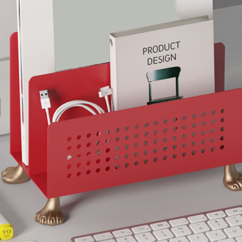 Metal Closed Back Bookshelf Contemporary Standard Bookcase with Shelves