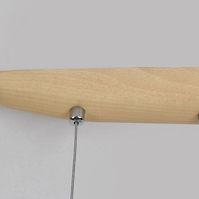 Iluminación moderna de la isla de la cocina Madera lineal 1 Luz de la isla de la luz