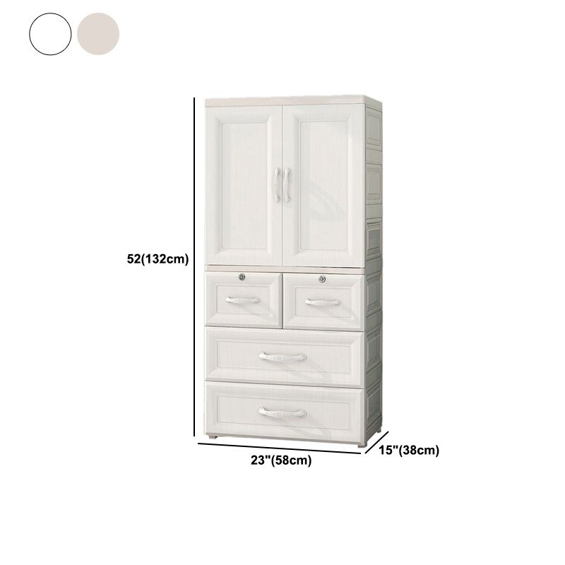 Bedroom Hinged Door Storage Cabinet Contemporary Plastic Cabinet