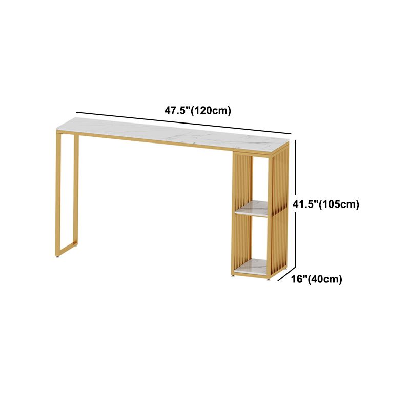 Glam 1/2/3 Pieces Bar Table Set Rectangle Bar Table with High Stools