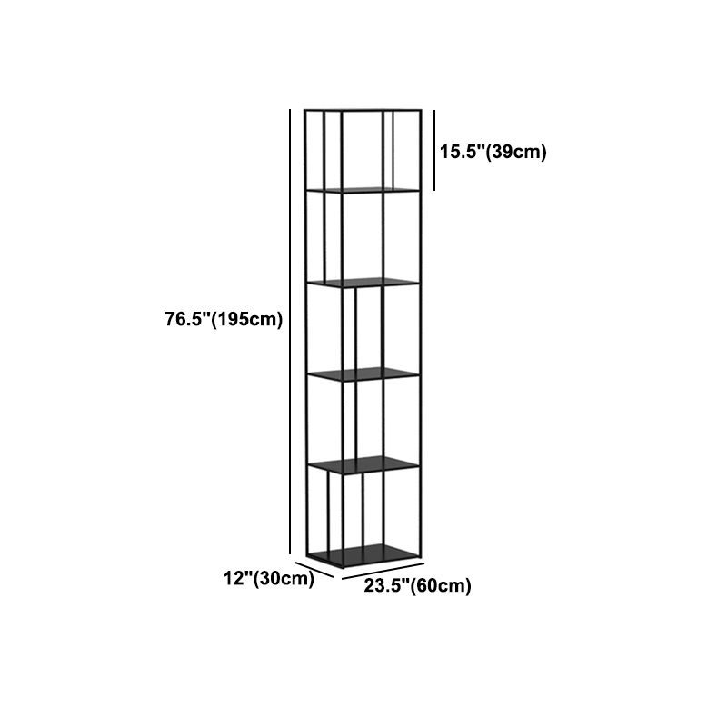 Metal Etagere Bookcase Industrial Open Back Bookshelf para la oficina en casa