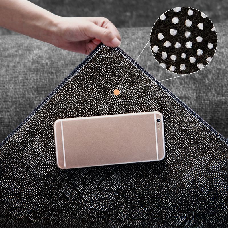 Simple Grey Tone Modern Rug Polyester Geometric Pattern Area Rug Non-Slip Backing Carpet for Living Room